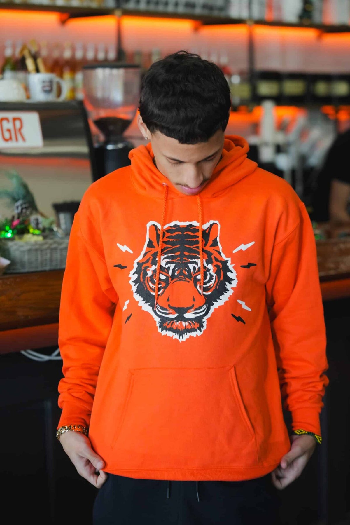 Blind Tiger Logo Hoodie - Orange