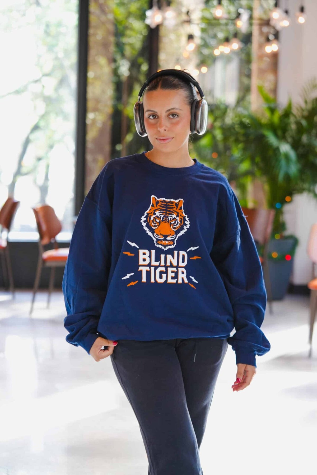 Blind Tiger Logo Crew Neck - Navy