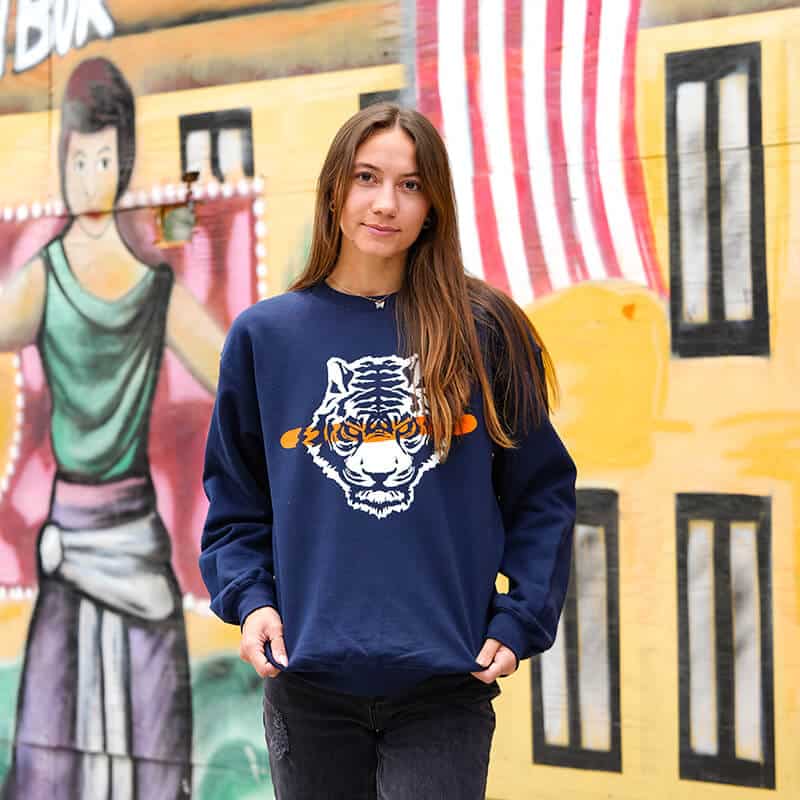 Hidden Tiger Crew Neck - Navy
