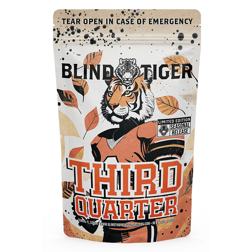 Blind Tiger Third Quarter product packaging with tiger illustration on a white background