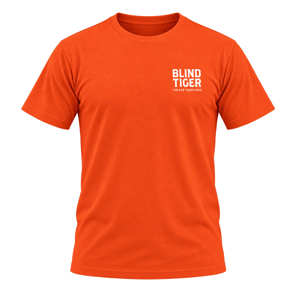 Blind Tiger Coffee Roasters T-Shirt in Orange, front