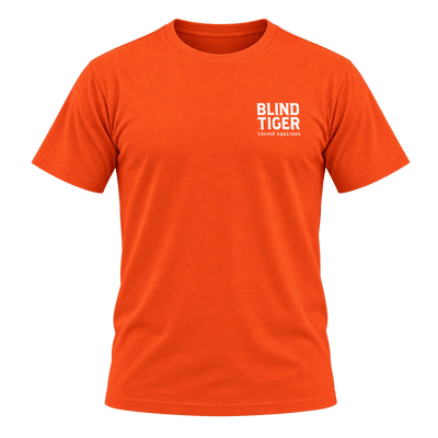 Blind Tiger Coffee Roasters T-Shirt in Orange, front