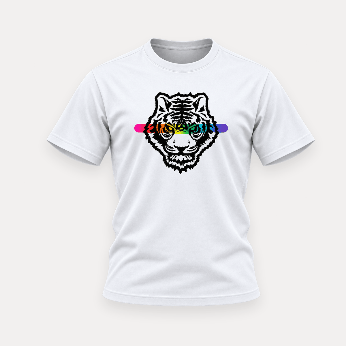 Blind Tiger Pride Logo T-Shirt in white, front