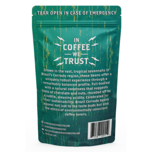 Single Origin - Brazil Cerrado (Back of bag)