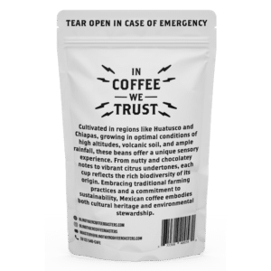 Single Origin Coffee Medium Roast - Mexico (Back)