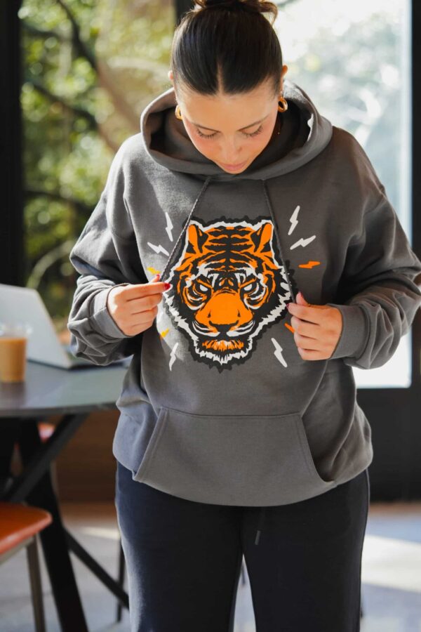 Blind Tiger Logo Hoodie - Gray - Image 3