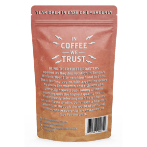 Limited Release Florida Man Blend Coffee Medium Roast (Back of Bag)