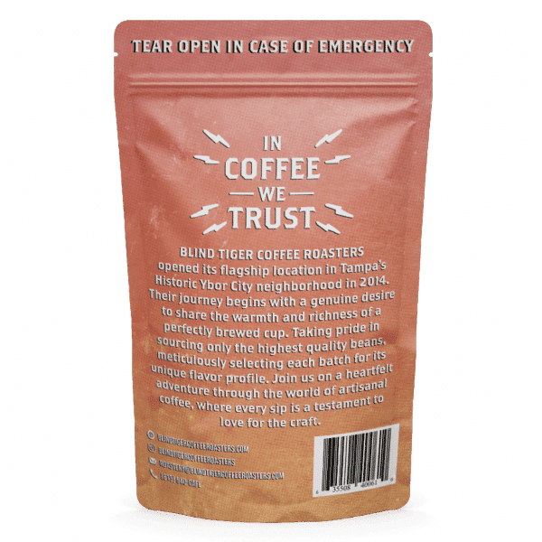 Limited Release Florida Man Blend Coffee Medium Roast (Back of Bag)