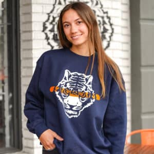 Hidden Tiger Crew Neck - Navy
