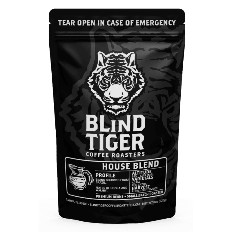 Blind Tiger House Blend Coffee Whole Bean Front of Bag